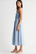 Striped Pocket A-Line Printed Midi Dress image 6