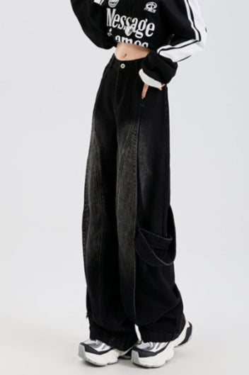 Vintage Washed Patchwork Jeans image 3