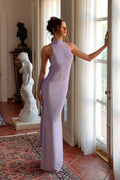 Shimmer Minimal 3D Floral Solid Prom Dress image 1