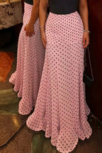 High Waist Polka Dot Hip Long Skirt image 3