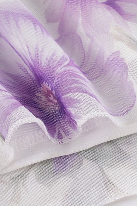 Floral Print Beaded Romantic Halter Top image 8