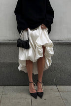 Simple High Waist Flared Skirt image 4