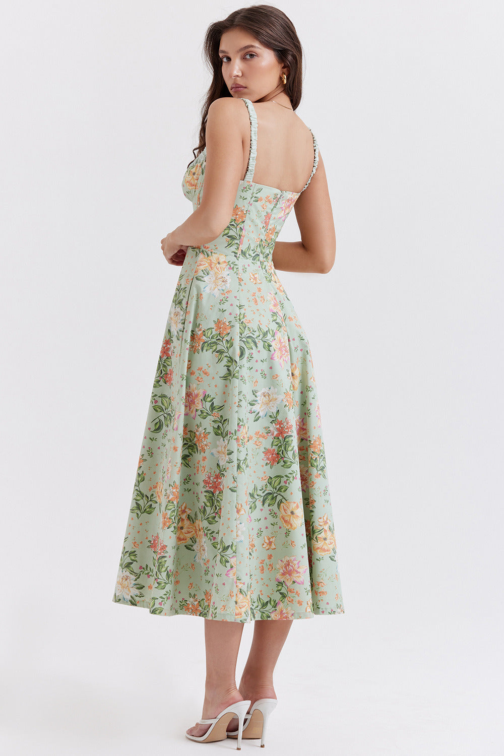 Cami Slit Waist Slim Floral Dress image 4