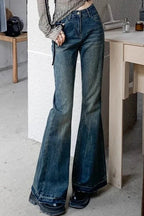 Slim Fit Elastic Bell Bottom Jeans image 1