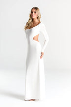 Backless Chain Long Sleeve Split Party Dress image 10
