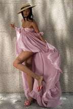 Flowy Tulip Asymmetrical Hem Bandeau Mini Dress image 3