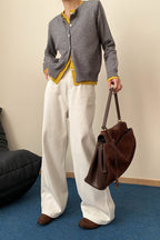 Contrast Panel Layering Cardigan image 5