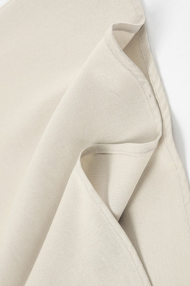 Khaki Linen Cotton Cami Loose Office Maxi Dress image 7