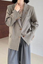 Oversized Speckled Lapel Blazer image 5