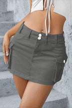 Cargo Street Solid Bodycon Skirt image 9