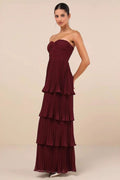 Ruched Bustier Tiered Hem Formal Dress image 1
