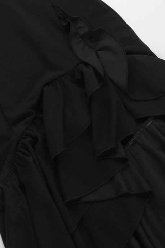 Halter Deep V Ruffled Bodycon Party Dress image 9
