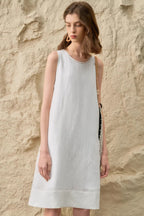 Elegant Tencel Linen Midi Dress image 2