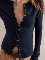 Buttoned Ribbed Knit Cardigan image 17