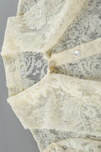 Elegant Tie Sheer Lace Long Sleeve Blouse image 11