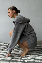 Fuzzy Solid Cardigan Tank Three Piece Set image 9