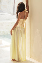 Starfish Sheer Tie Solid Maxi Dress image 3