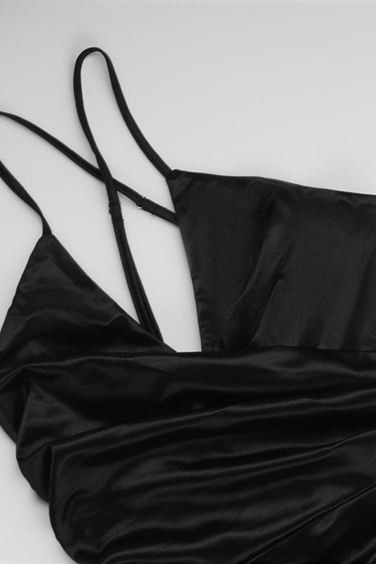 Sexy Halter Neck Crisscross Split Maxi Dress Party Dress image 3