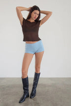 Casual Chic Stripe Skinny Low Waist Shorts image 20
