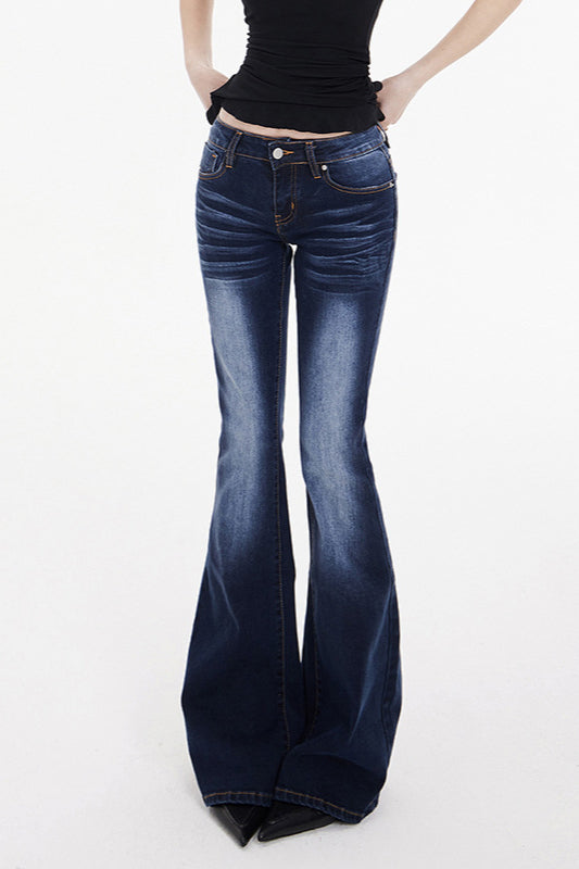 Low Waist Long Flare Jeans image 8
