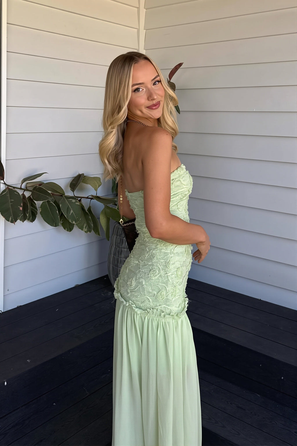 Chiffon Floral Bandeau Cami Maxi Dress image 3