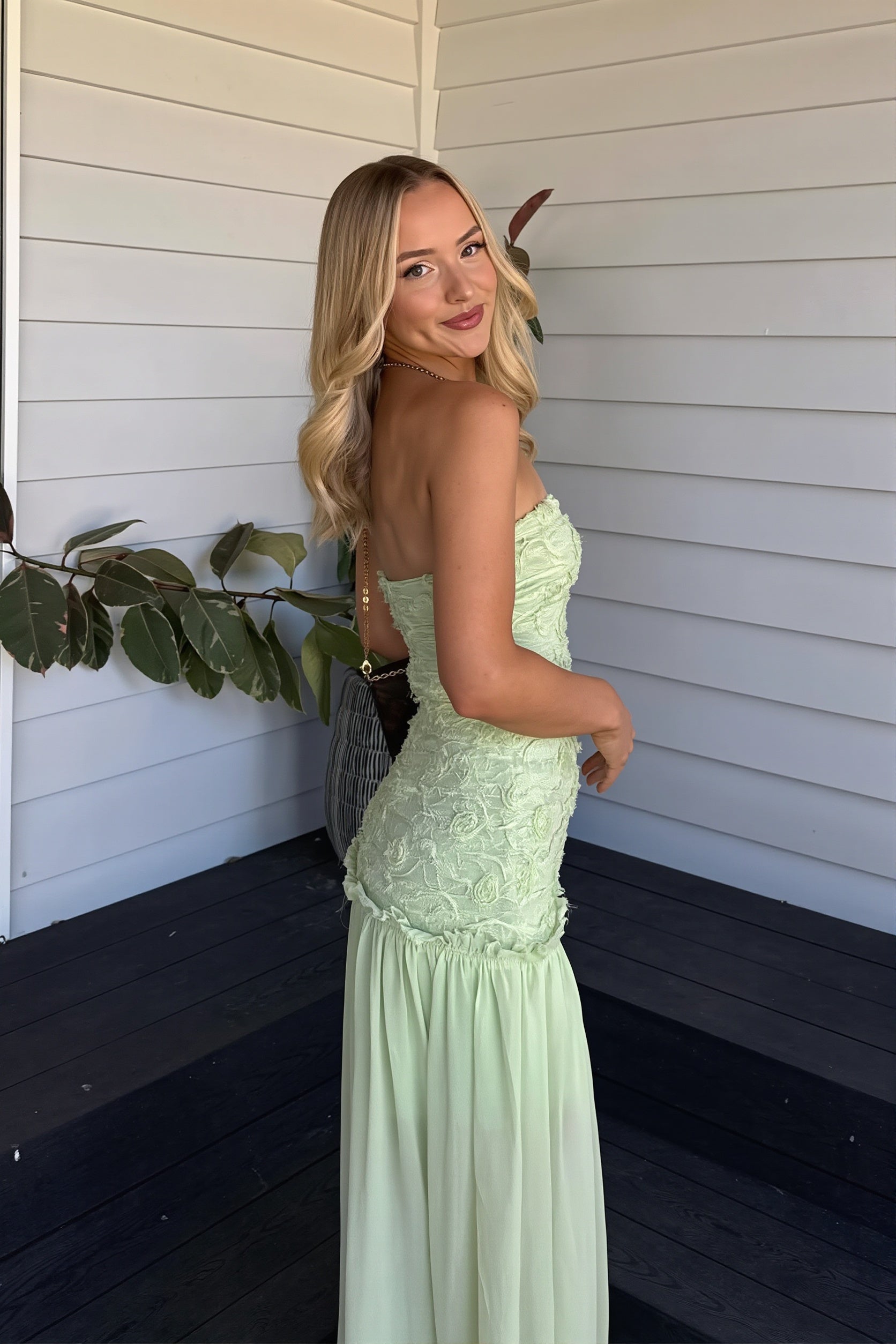 Chiffon Floral Bandeau Cami Maxi Dress image 3