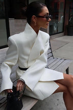 Long Sleeve Stand Collar Blazer image 4