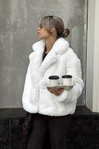 Solid Color Minimalist Fleece Loose Coat image 1