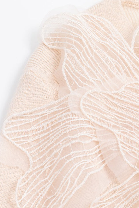 Feather Lace Detail Knit Top image 9