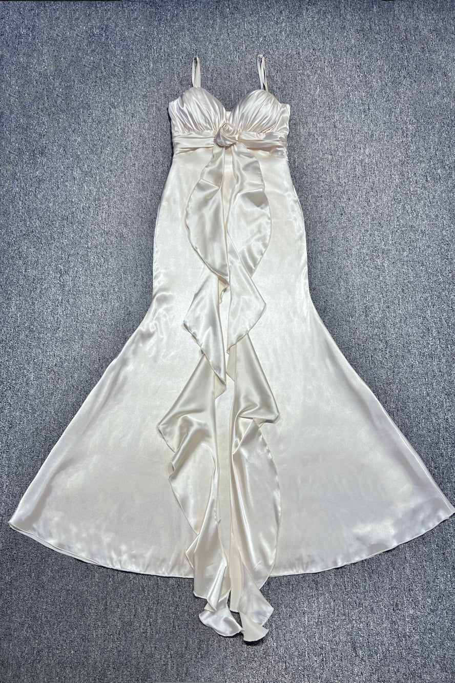 Sexy Halter V Neck Backless Sash Maxi Dress image 6