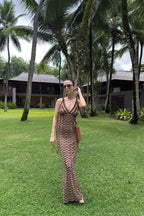 Striped Color Block Cami Maxi Dress image 4