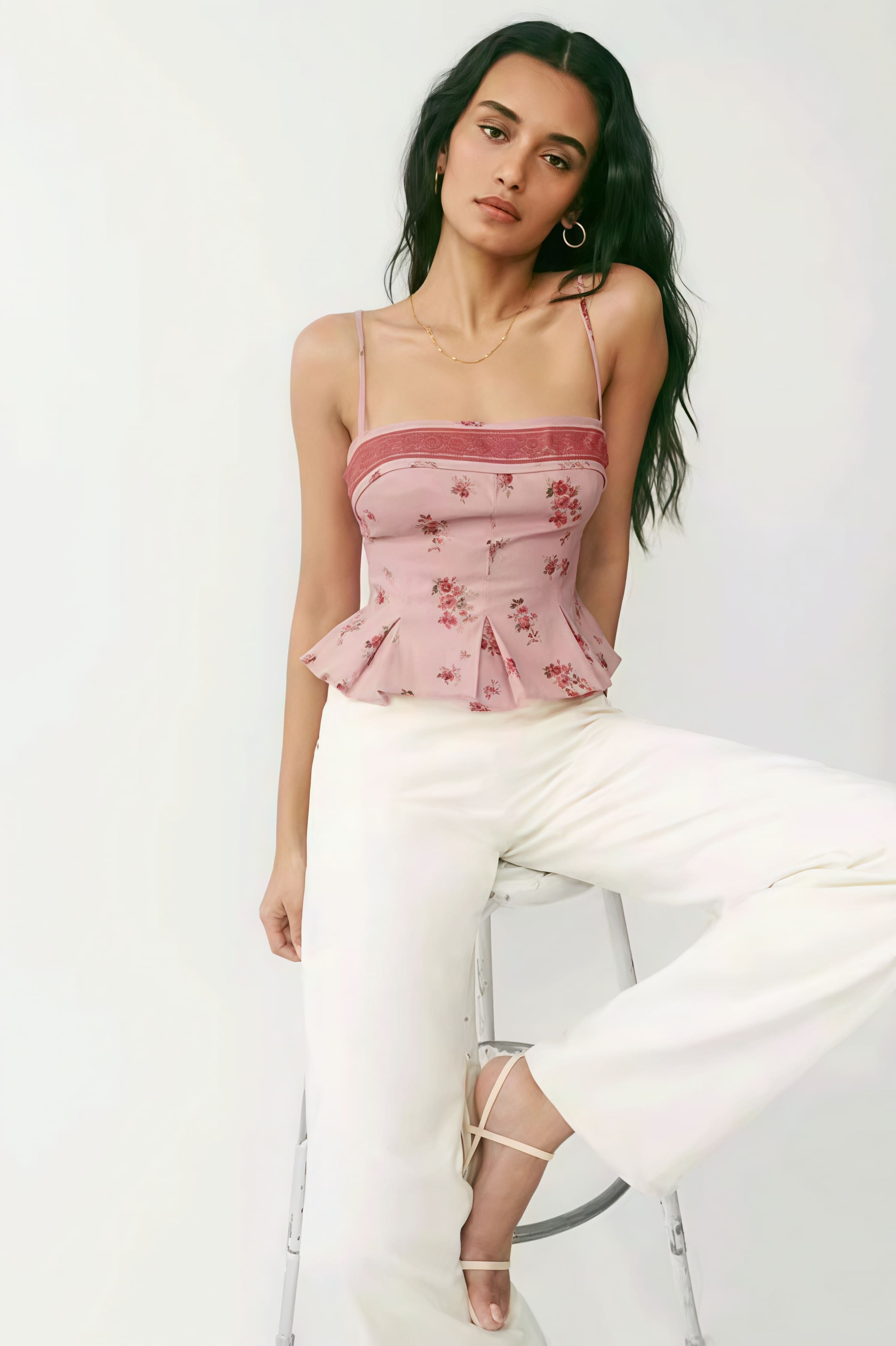 Pure Desire Floral Print Ruffled Cami Top image 4
