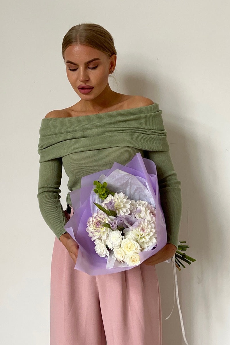 Slim Fit Off-Shoulder Knit Top image 4