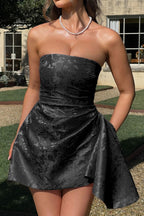 Strapless Jacquard Mini Party Dress image 9