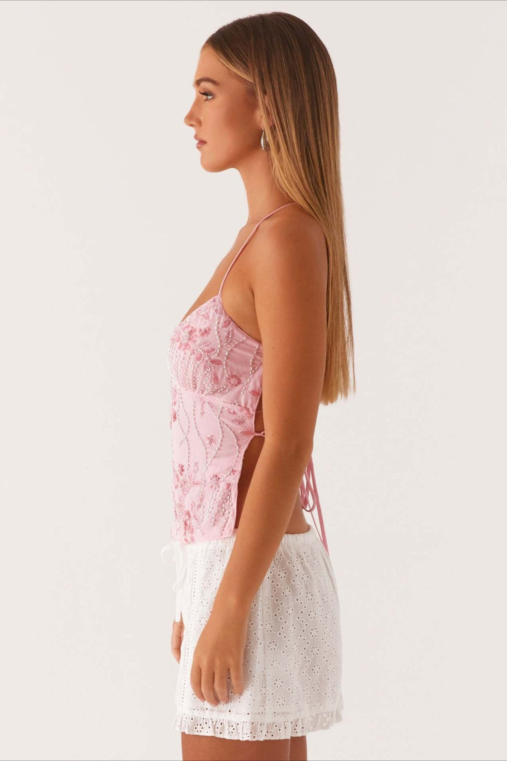 Beaded Exquisite Heavy Work One-Piece Cami Top image 9