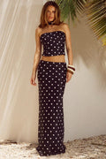 Printed Ruched Tube Top Two Pieces Set image 1