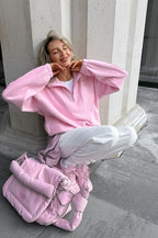 Oversized Fleece Collar Hoodie image 3