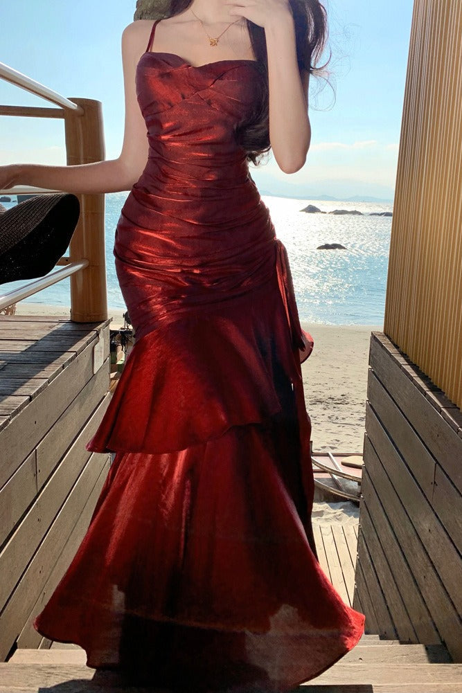 Satin Ruffle Trim Party Dress image 10