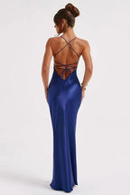 Back Tie Spaghetti Strap Formal Dress image 6