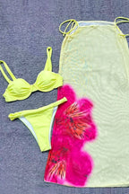 Floral Print Mesh Maxi Three Piece Swim Sets image 5