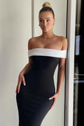Off-shoulder Bodycon Long Party Dress image 1