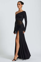 Sheer Pleated Off Shoulder Party Dress image 2