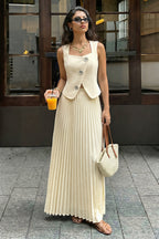 Sexy Solid Sleeveless Cami Dress Skirt Sets image 2