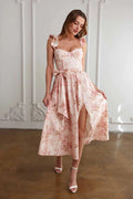 Floral Print Waist Tie Cami Midi Dress image 2
