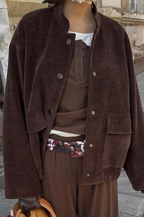 Stand Collar Single-Breasted Jacket image 2