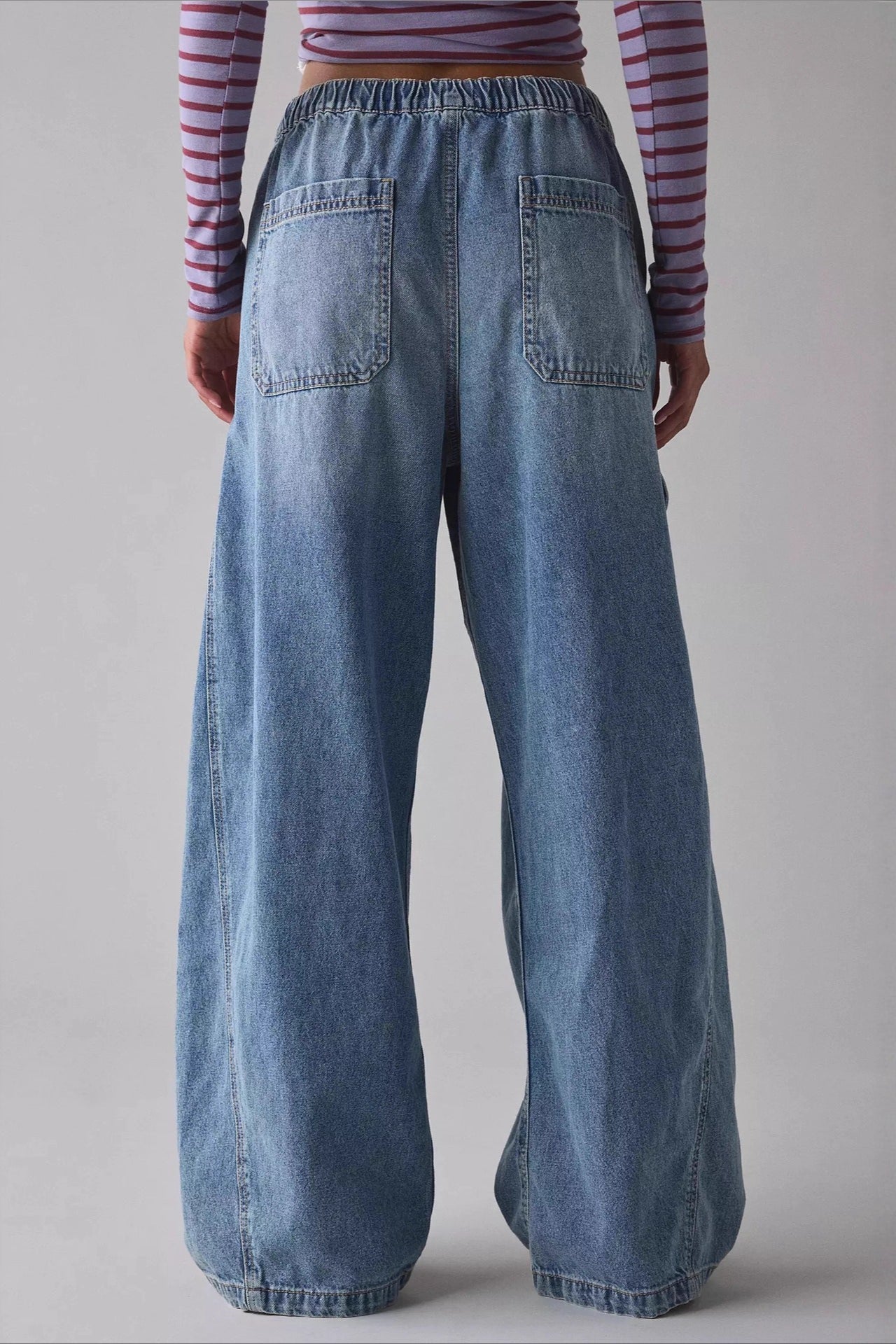 Street Tie Casual Loose Pocket Jeans image 3