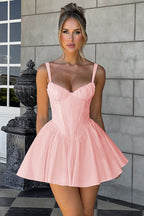 Waist-Cinched Cami Bow Party Dress image 8