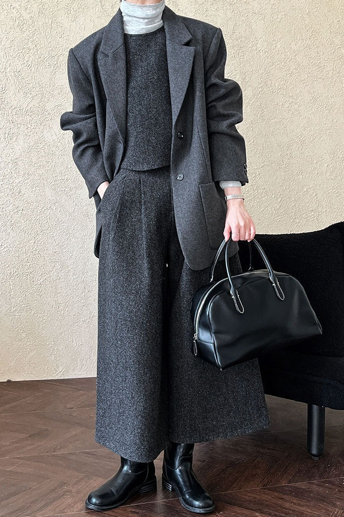 Wool Blend Relaxed Fit Blazer image 5