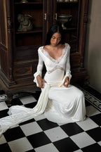 Lace Bodycon Flare Sleeve Maxi Dress image 2
