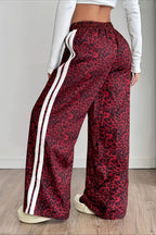 Leopard Print Spliced Casual Pants image 3